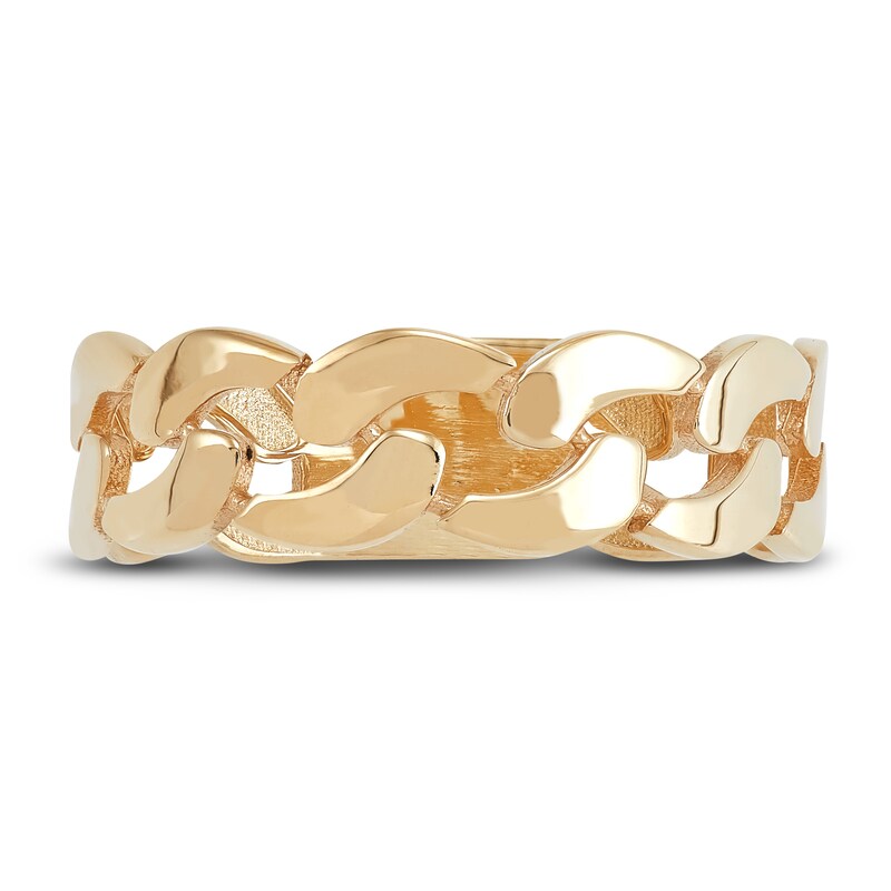 Main Image 3 of Italia D'Oro Curb Ring 14K Yellow Gold