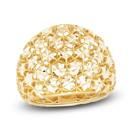 Italia D'Oro Mesh Ring 14K Yellow Gold