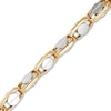 Thumbnail Image 2 of LUSSO by Italia D'Oro Men's Screw Link Bracelet 14K Two-Tone Gold 8.47"