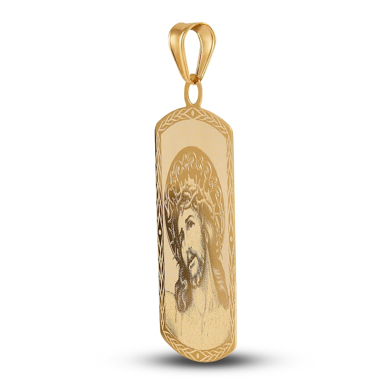 Main Image 2 of LUSSO by Italia D'Oro Men's Religious Charm 14K Yellow Gold