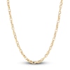 Thumbnail Image 0 of LUSSO by Italia D'Oro Men's Oval Rolo Chain Necklace 14K Yellow Gold 22" 8.6mm