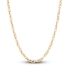 Thumbnail Image 1 of LUSSO by Italia D'Oro Men's Oval Rolo Chain Necklace 14K Yellow Gold 22" 4.5mm