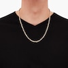 Thumbnail Image 2 of LUSSO by Italia D'Oro Men's Oval Rolo Chain Necklace 14K Yellow Gold 22" 8.6mm