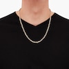 Thumbnail Image 3 of LUSSO by Italia D'Oro Men's Oval Rolo Chain Necklace 14K Yellow Gold 22" 4.5mm