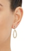 Thumbnail Image 1 of Italia D'Oro Diamond-Cut Pear Tube Drop Earrings 14K Yellow Gold