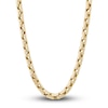 Thumbnail Image 1 of LUSSO by Italia D'Oro Men's Square Link Chain Necklace 14K Yellow Gold 22" 6mm