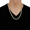 Thumbnail Image 3 of LUSSO by Italia D'Oro Men's Square Link Chain Necklace 14K Yellow Gold 22" 6mm