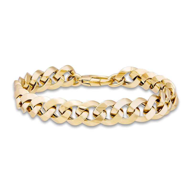 Main Image 1 of LUSSO by Italia D'Oro Monaco Chain Bracelet 14K Yellow Gold 8.5"