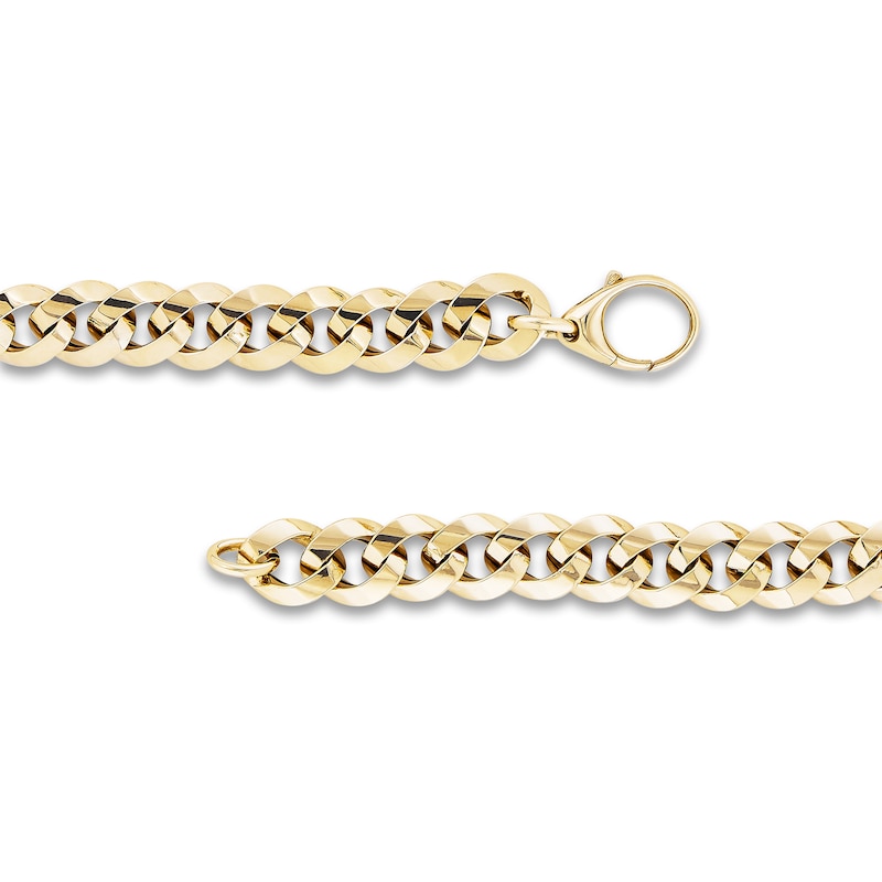 Main Image 2 of LUSSO by Italia D'Oro Monaco Chain Bracelet 14K Yellow Gold 8.5"