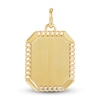 Thumbnail Image 1 of LUSSO by Italia D'Oro Men's Satin Dog Tag Charm 14K Yellow Gold