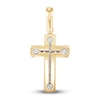 Thumbnail Image 1 of LUSSO by Italia D'Oro Men's Cross Charm 14K Yellow Gold
