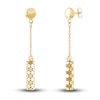 Thumbnail Image 2 of Italia D'Oro Bar Dangle Earrings 14K Yellow Gold