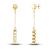 Thumbnail Image 1 of Italia D'Oro Bar Dangle Earrings 14K Yellow Gold