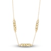 Thumbnail Image 0 of Italia D'Oro Triple Bar Station Necklace 14K Yellow Gold 17.5"