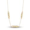 Thumbnail Image 1 of Italia D'Oro Triple Bar Station Necklace 14K Yellow Gold 17.5"