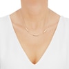 Thumbnail Image 2 of Italia D'Oro Triple Bar Station Necklace 14K Yellow Gold 17.5"