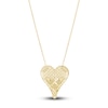 Thumbnail Image 0 of Italia D'Oro Heart Pendant Necklace 14K Yellow Gold 17.5"