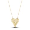 Thumbnail Image 1 of Italia D'Oro Heart Pendant Necklace 14K Yellow Gold 17.5"