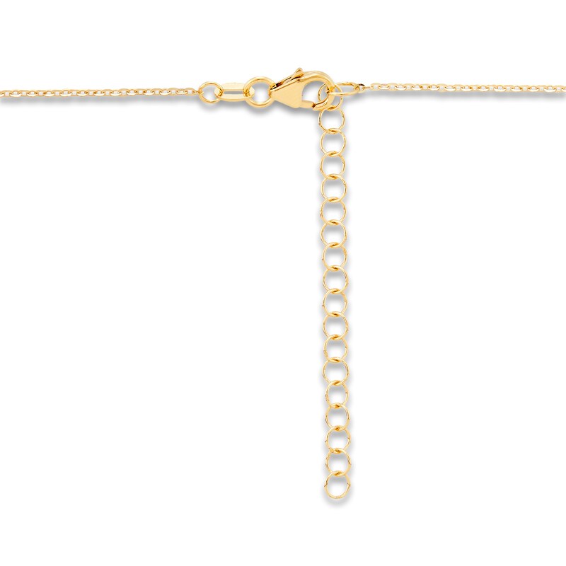 Main Image 3 of Italia D'Oro Lariat Bar Drop Pendant Necklace 14K Yellow Gold 17.5"