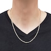 Thumbnail Image 2 of LUSSO by Italia D'Oro Men's Nugget Link Chain Necklace 14K Yellow Gold 22" 6mm