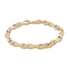 Thumbnail Image 1 of LUSSO by Italia D'Oro Men's Oval Link Bracelet 14K Yellow Gold 9"