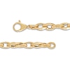 Thumbnail Image 2 of LUSSO by Italia D'Oro Men's Oval Link Bracelet 14K Yellow Gold 9"