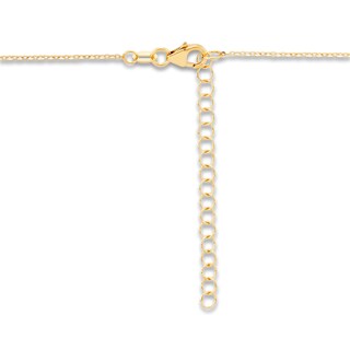 Italia D'Oro Marquise Drop Pendant Necklace 14K Yellow Gold 18