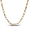 Thumbnail Image 0 of LUSSO by Italia D'Oro Men's Puzzle Chain Necklace 14K Two-Tone Gold 22"