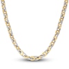 Thumbnail Image 1 of LUSSO by Italia D'Oro Men's Puzzle Chain Necklace 14K Two-Tone Gold 22"