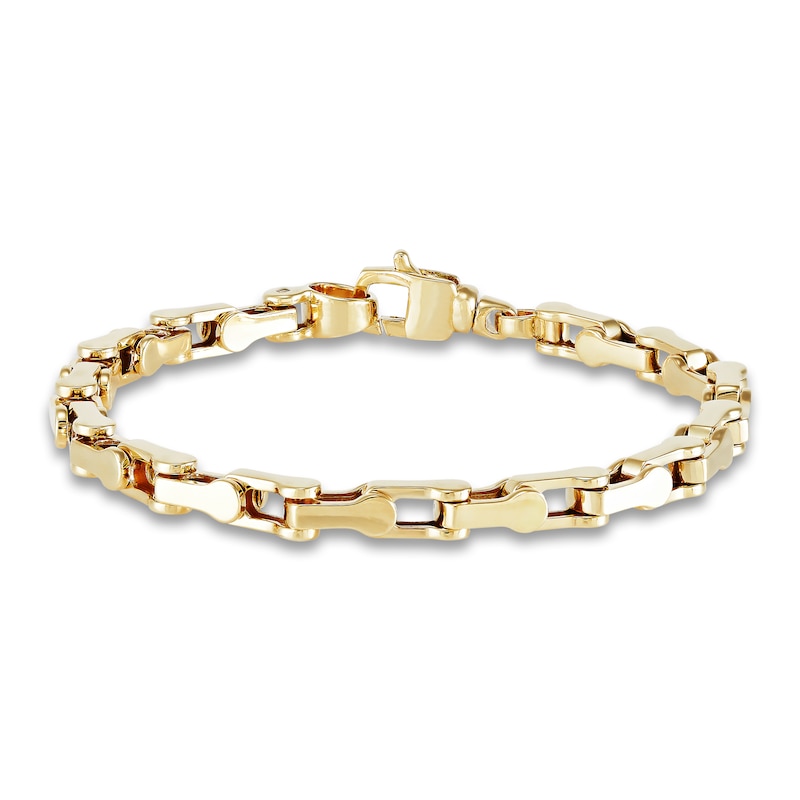 Italia D'Oro Men's Cycle Link Chain Bracelet 14K Yellow Gold 8.5"