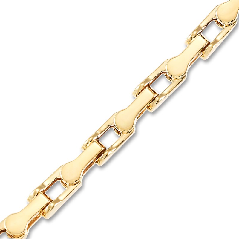 Italia D'Oro Men's Cycle Link Chain Bracelet 14K Yellow Gold 8.5"