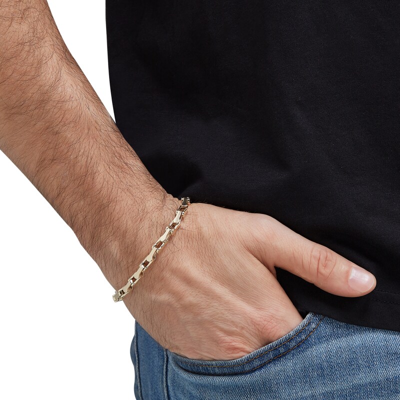 Italia D'Oro Men's Cycle Link Chain Bracelet 14K Yellow Gold 8.5"