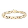 Thumbnail Image 1 of LUSSO by Italia D'Oro Men's Square Link Chain Bracelet 14K Yellow Gold 8.5"