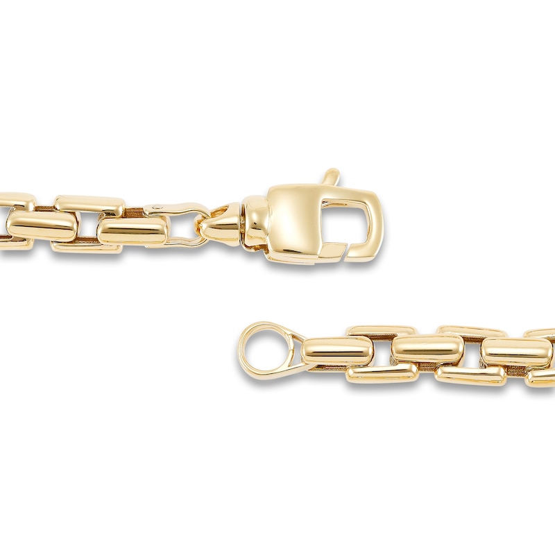 Italia D'Oro Men's Square Link Chain Bracelet 14K Yellow Gold 8.5"
