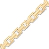 Thumbnail Image 3 of LUSSO by Italia D'Oro Men's Square Link Chain Bracelet 14K Yellow Gold 8.5"