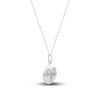Thumbnail Image 2 of Diamond Aries Zodiac Pendant Necklace 1/10 ct tw Round 14K White Gold
