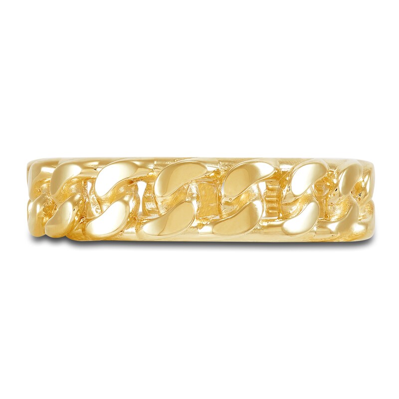 Main Image 3 of LUSSO by Italia D'Oro Men's Curb Ring 14K Yellow Gold