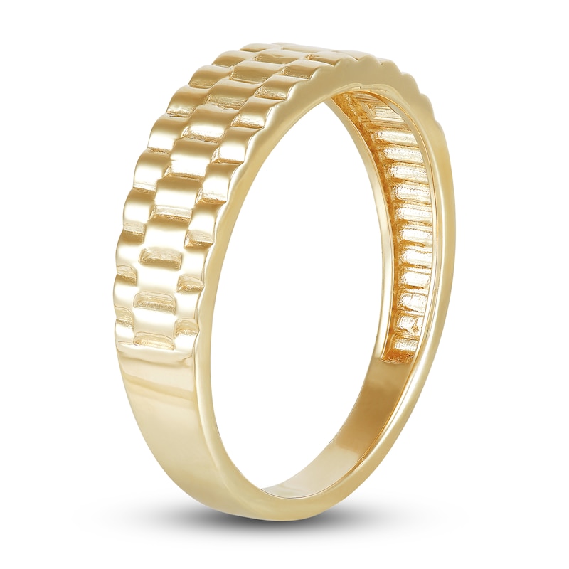Main Image 2 of LUSSO by Italia D'Oro Men's Watch Link Ring14K Yellow Gold
