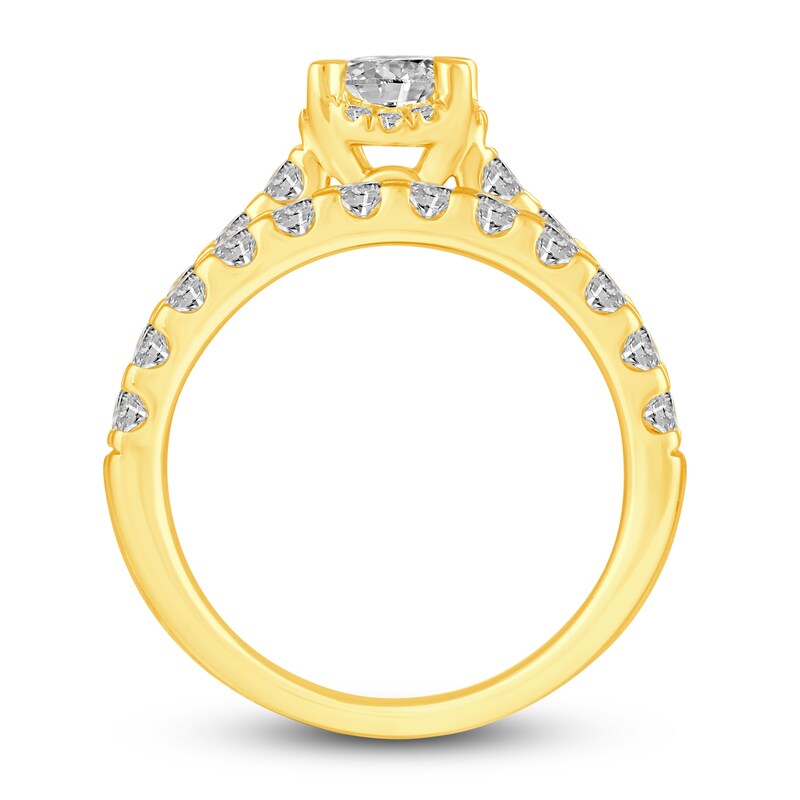 Diamond Bridal Set 2-1/8 ct tw Round 14K Yellow Gold