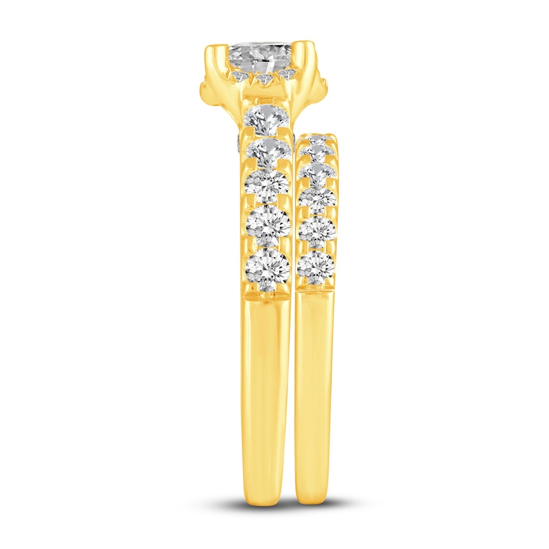 Main Image 3 of Diamond Bridal Set 2-1/8 ct tw Round 14K Yellow Gold
