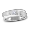 Thumbnail Image 1 of Men's Diamond Anniversary Ring 1/4 ct tw Square-cut 14K White Gold