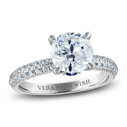 Vera Wang WISH Diamond Engagement Ring 2-1/2 ct tw Round 18K White Gold