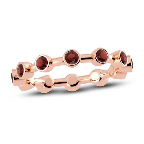 Juliette Maison Natural Garnet Ring 10K Rose Gold