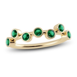 Juliette Maison Natural Emerald Ring 10K Yellow Gold