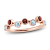 Thumbnail Image 1 of Juliette Maison Natural Aquamarine & Natural Garnet Ring 10K Rose Gold