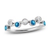 Thumbnail Image 1 of Juliette Maison Natural Blue Zircon & Natural White Sapphire Ring 10K White Gold