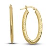 Hollow Tube Hoop Earrings 14K Yellow Gold 3.6mm