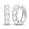 Thumbnail Image 1 of Diamond Hoop Earrings 2 ct tw Round 14K White Gold
