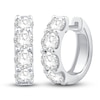 Thumbnail Image 2 of Diamond Hoop Earrings 2 ct tw Round 14K White Gold