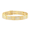 Thumbnail Image 1 of Men's Diamond Bracelet 2-3/4 ct tw Round/Baguette 10K Yellow Gold 8.5"